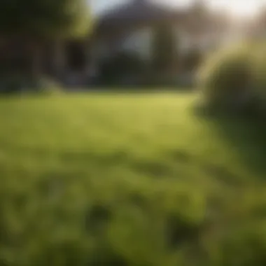 Healthy Lawn vs Brown Spots Healthy lawn comparison showing vibrant green grass versus brown patches