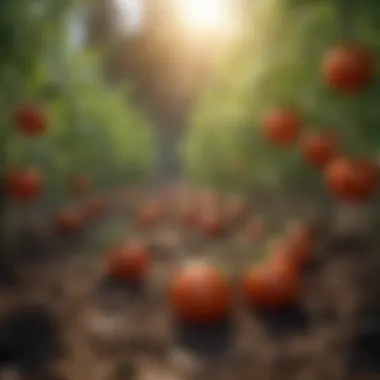 Healthy tomato plants thriving in enriched soil