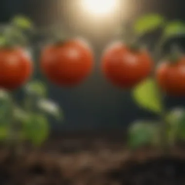 Comparison of healthy vs. diseased tomato plants