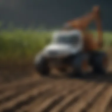 Robotic machinery harvesting crops efficiently
