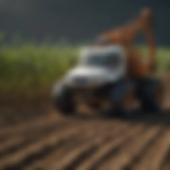 Robotic machinery harvesting crops efficiently