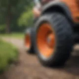 Innovative airless tire design on a zero turn mower