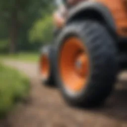 Innovative airless tire design on a zero turn mower