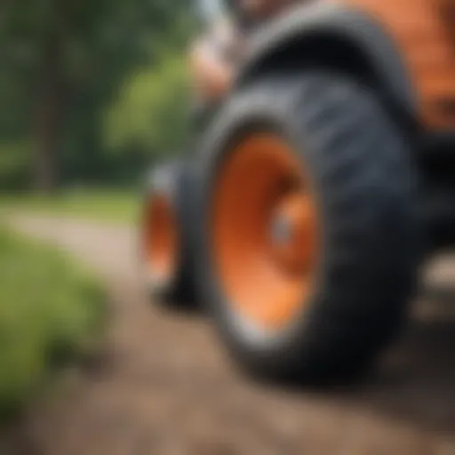 Innovative airless tire design on a zero turn mower