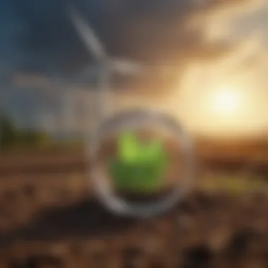Renewable Energy: A Solution to Carbon Emissions Illustration of renewable energy sources reducing carbon footprint