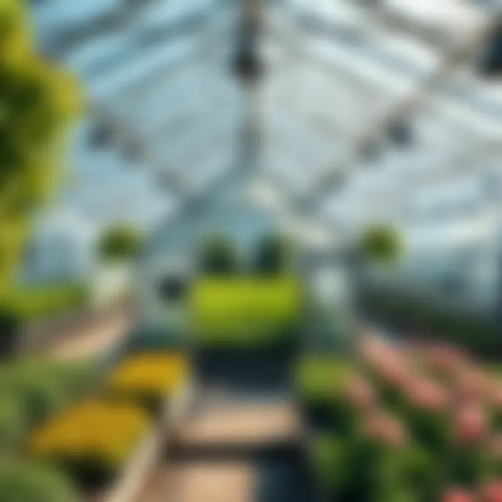 Diverse Greenhouse Designs A variety of greenhouse structures showcasing different designs and materials