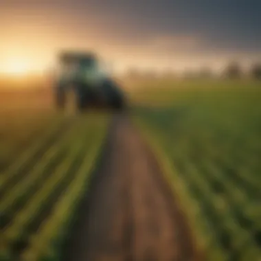 Technological Innovations in Soybean Farming Depiction of modern agricultural technology in soybean farming