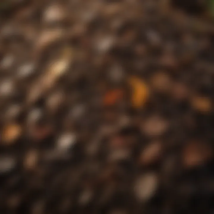 Close-up of rich, dark compost ready for use