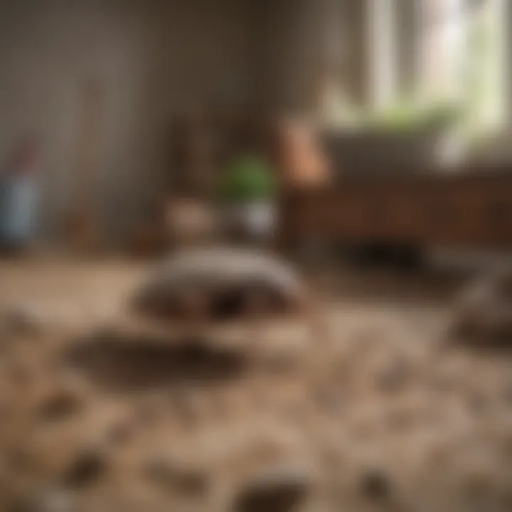 Application of diatomaceous earth in a home setting