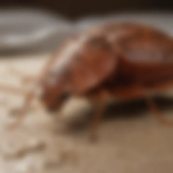 Illustration of bed bug infestation
