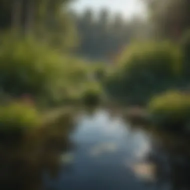 Aquatic Plants Supporting Pond Health Healthy aquatic plants contributing to pond balance