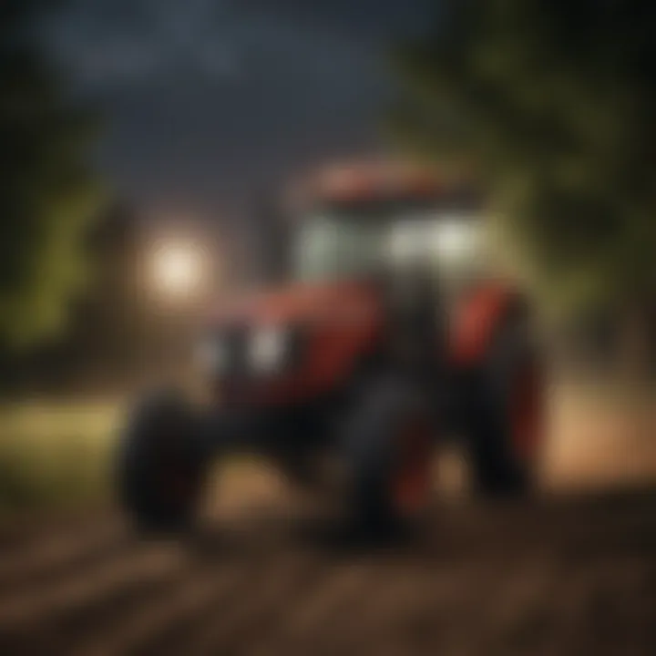 LED lights demonstrating enhanced visibility in the field