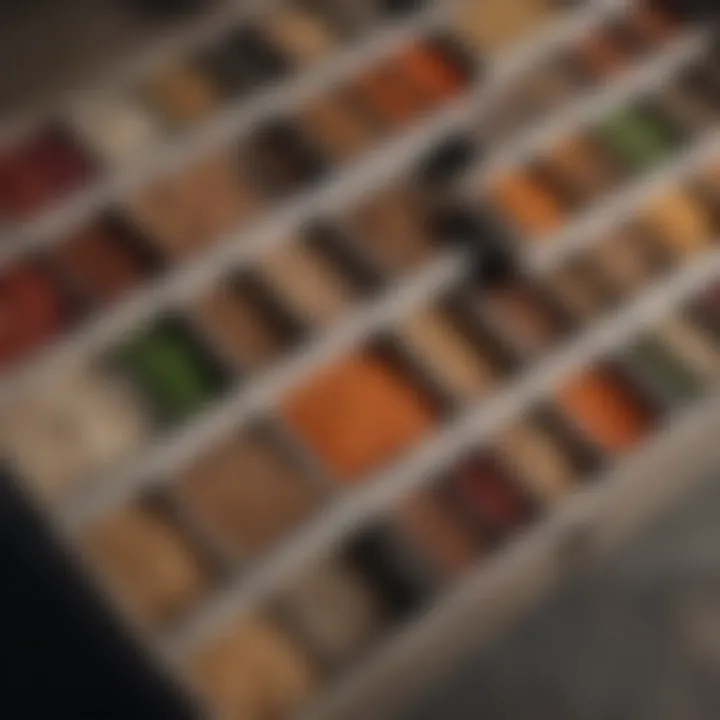 An organized seed storage box with compartments and various seed types