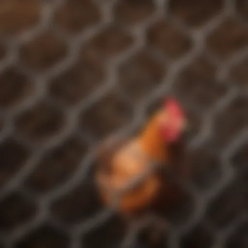 Detailed view of bulk chicken wire showing its mesh structure