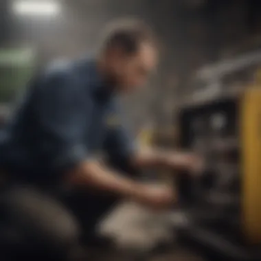 Essential Maintenance Techniques for Generators A technician performing maintenance on a generator