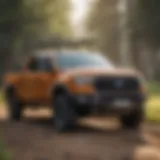 A sturdy cattle rack installed on a pickup truck, showcasing its design and functionality.