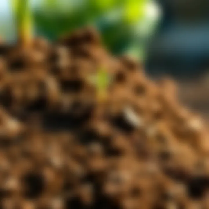 Healthy Soil Close-Up A close-up of healthy soil with visible organic matter and nutrients