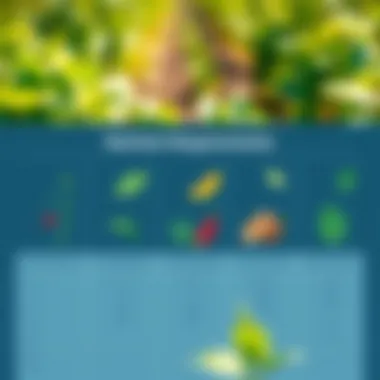 Nutrient Requirements Infographic An infographic displaying the nutrient requirements of different plants