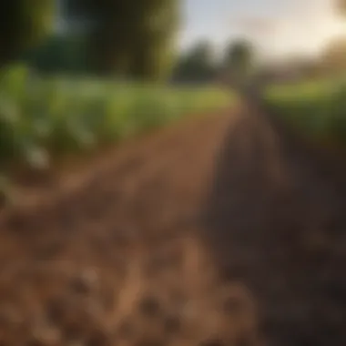 Lush agricultural field utilizing coco mix for optimal plant growth