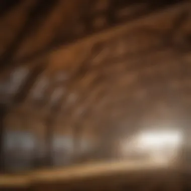 Interior of a barn showing airflow patterns facilitated by gable vents