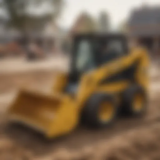 Vermeer mini skid steer in action on a construction site
