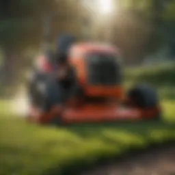 Heavy-duty lawn mower designed for wide base functionality