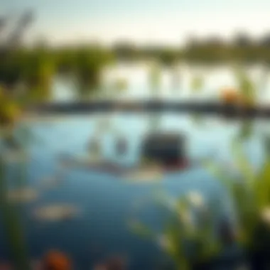 Aeration and Filtration Techniques for Pond Management A detailed diagram of aeration and filtration techniques for ponds