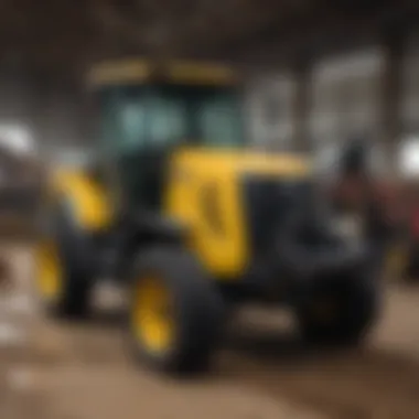 Demonstration of front end loader installation on Yanmar tractor