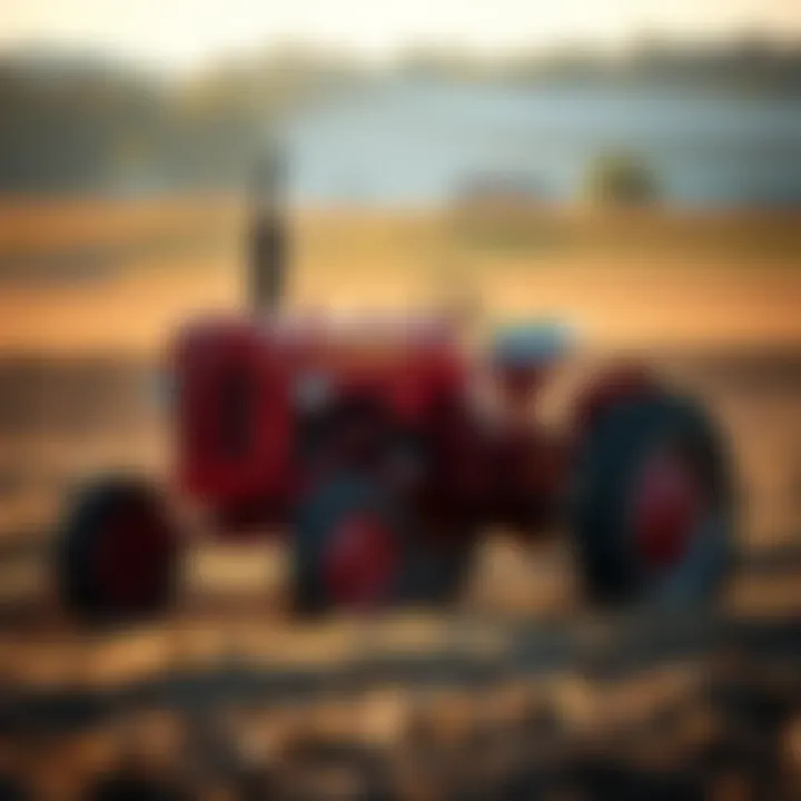 H Farmall tractor in action on a field