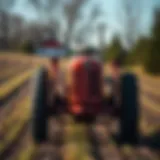 Vintage H Farmall tractor on a farm