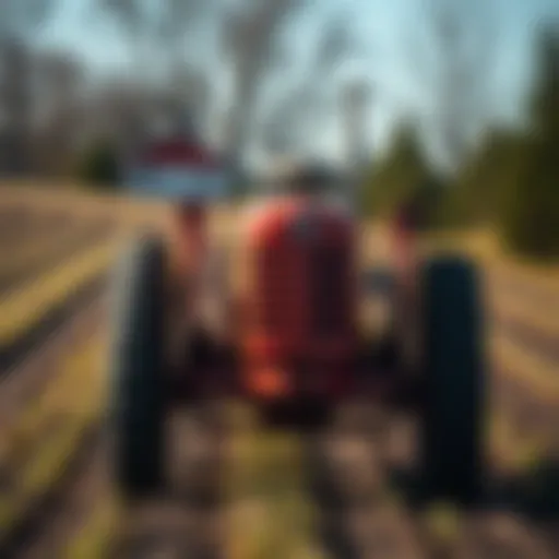 Vintage H Farmall tractor on a farm
