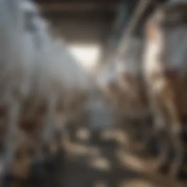 Modern dairy farm showcasing milking technology