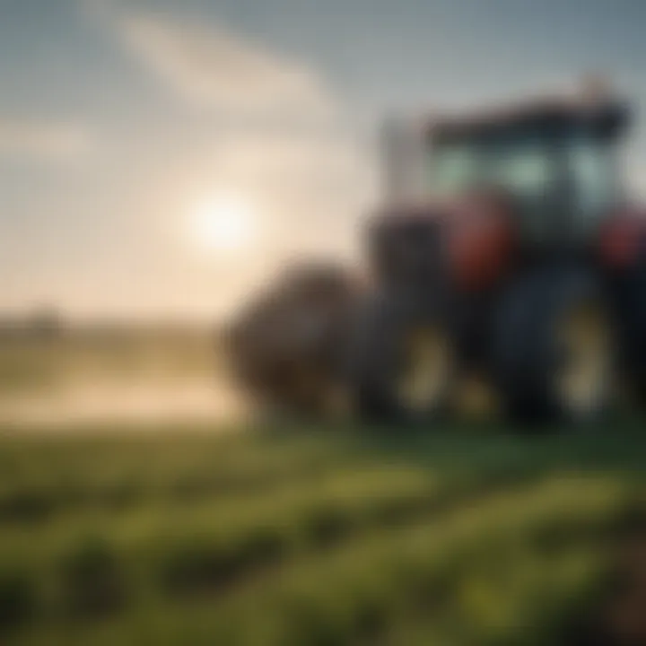 Application of preemergent herbicide spray in a field