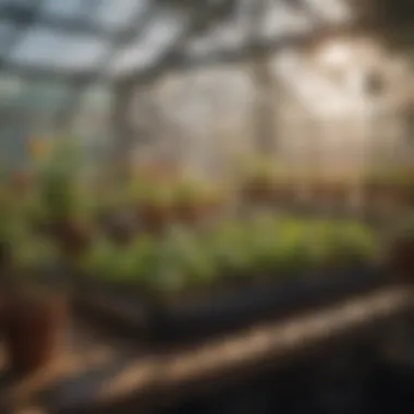 Optimal Setup for a Tabletop Greenhouse Illustrative diagram of optimal setup for tabletop greenhouse