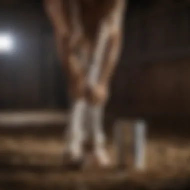Preventative Hoof Care Strategies Preventative measures for hoof care displayed in a stable environment