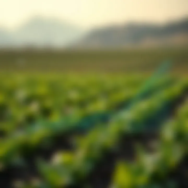 Graph illustrating the impact of water conservation on crop yield