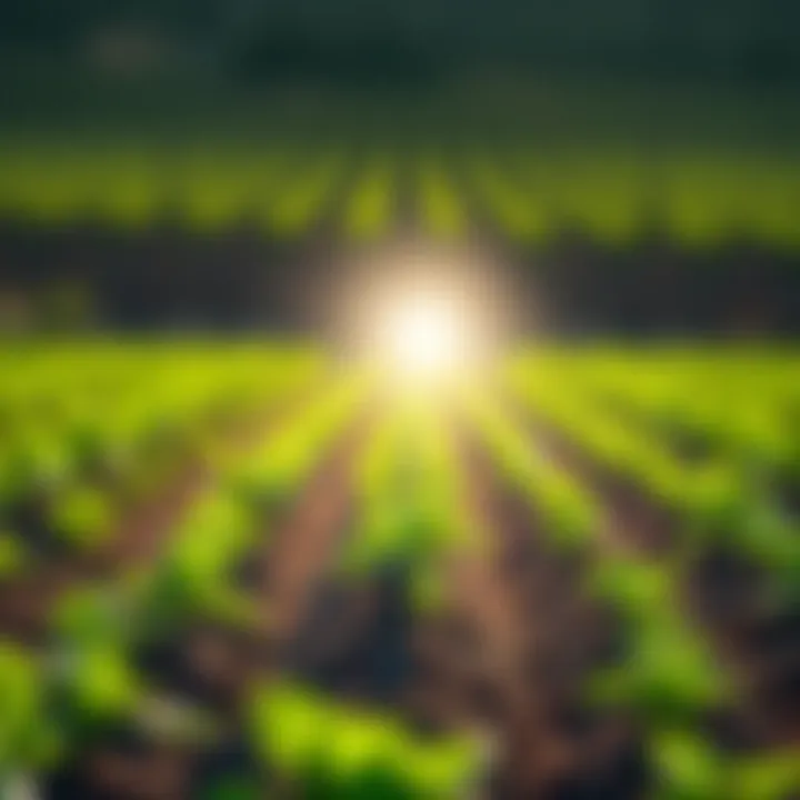 Innovative irrigation system demonstrating water efficiency in agriculture