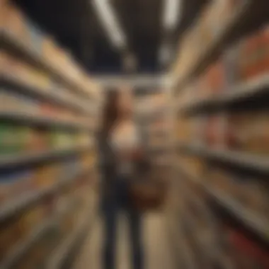 Consumer Engagement with Nutrition Claims on Labels A consumer examining food labels in a grocery store