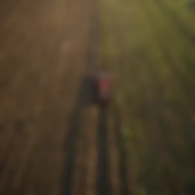 Aerial view of diversified farming practices