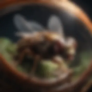 Detailed Features of a Fly Trap Close-up of a fly trap showcasing its design and features
