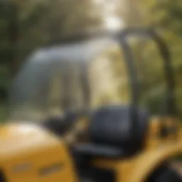Close-up of the Cub Cadet Volunteer Windshield showcasing its sleek design.