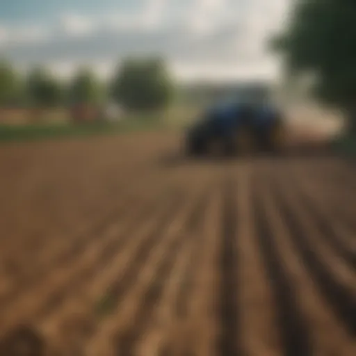 A serene landscape of a thriving agricultural field