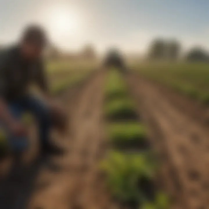 A close-up of sustainable farming practices in action