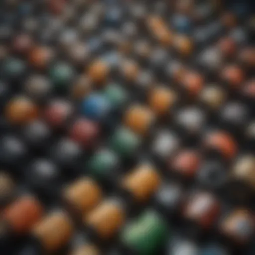 An assortment of oil filters for various vehicle models
