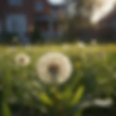 Impact of Dandelions on Lawns Comparison of healthy lawn versus dandelion-infested lawn