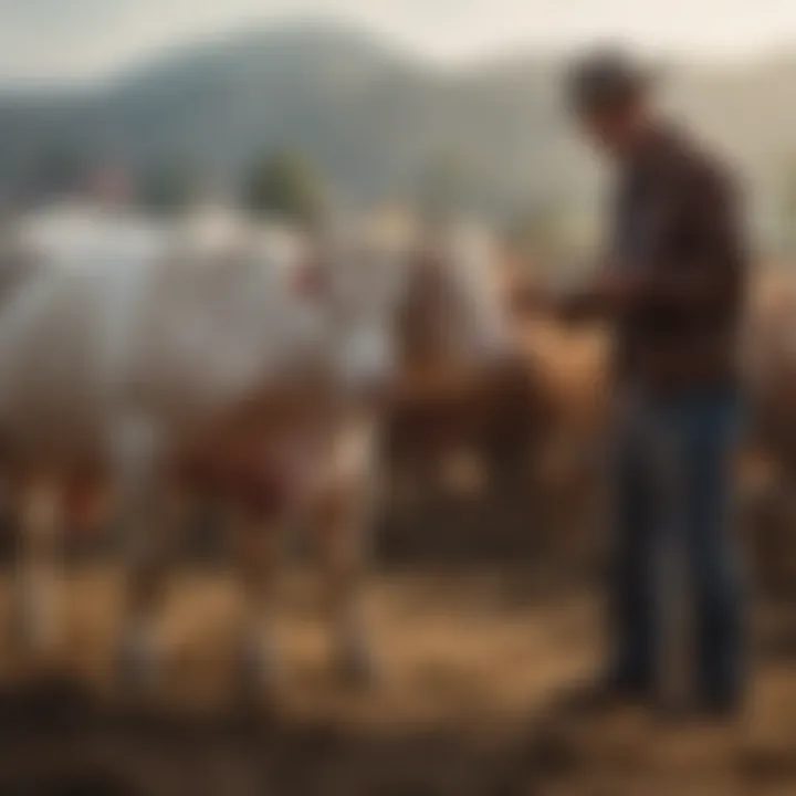 Visual guide illustrating effective livestock handling techniques
