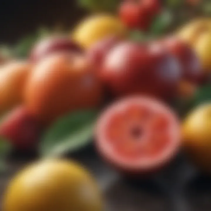 Healthy fruits ready for consumption