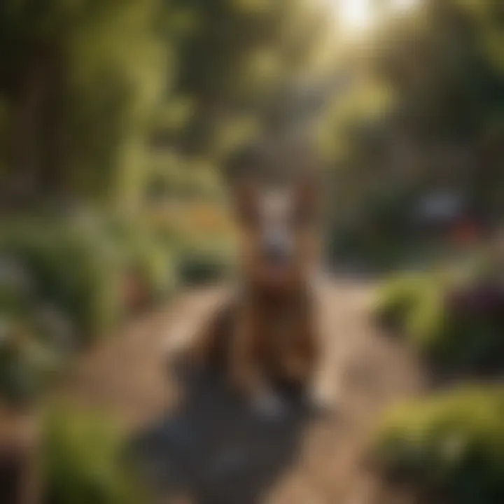 A garden design incorporating dog-friendly elements