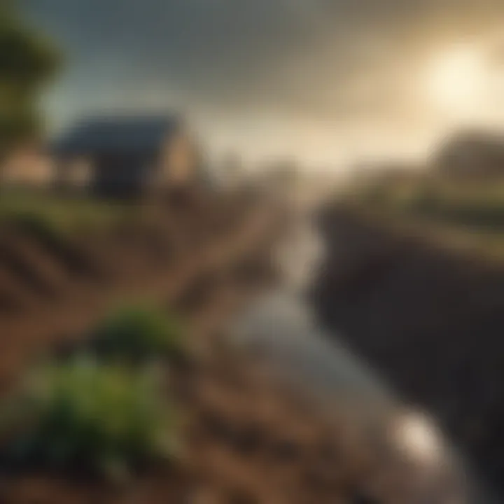 Community cleanup initiative in a polluted area