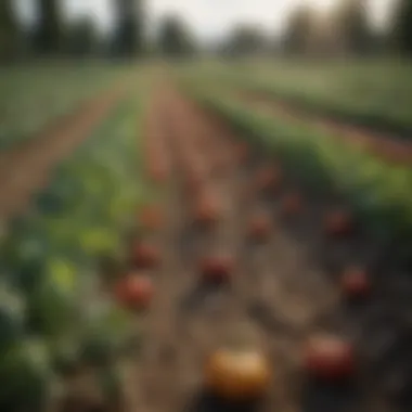 A pristine field of vegetables, symbolizing the source of quality produce.